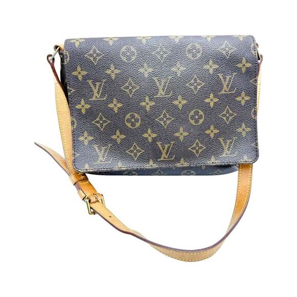 LOUIS VUITTON Authentic Brown Monogram Canvas Shoulder Bag